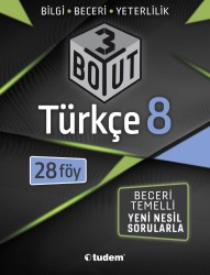 TUDEM - Tudem 8. Sınıf Türkçe 3 Boyut