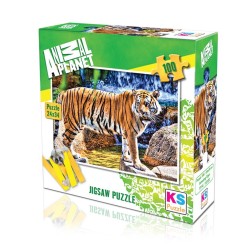 KS - KS AMAZİNG TİGER 100 PARÇA PUZZLE