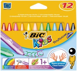 BİC - BİC ÜÇGEN PASTEL 12'Lİ KUTU ELLERİ KİRLETMEYEN 