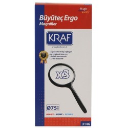 GÜÇLÜ KIRTASİYE - KRAF BÜYÜTEÇ ERGO 75MM 3x 314G