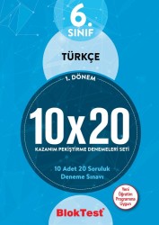 TUDEM - TUDEM 6. SINIF BLOKTEST TÜRKÇE 10x20 KAZANIM DENEMELERİ 1. DÖNEM