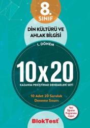 TUDEM 8. SINIF BLOKTEST DİN KÜL. VE AHLAK B.10x20 DENEMELERİ 1.DÖNEM